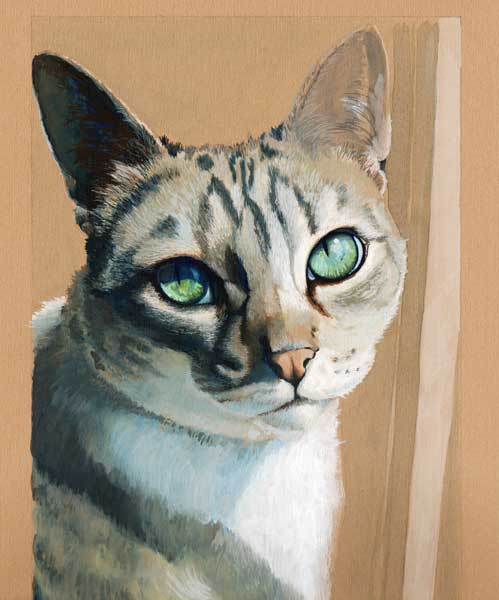 Coco (detail) Gouache on matboard, Xan Blackburn