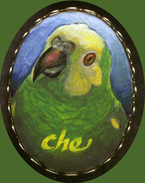"Che" by Xan Blackburn. Acrylic on porcelain
